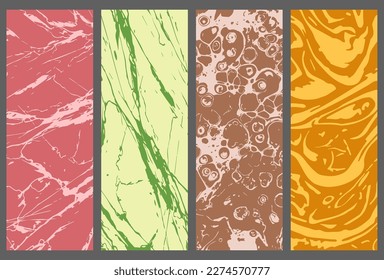 A set of color templates for creative ideas for the design of booklets, posters, covers, posters and prints. Minimalist style of creative design, interiors and decorative solutions.