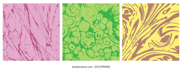 Un conjunto de plantillas de color para ideas creativas para el diseño de folletos, carteles, portadas, carteles e impresiones. Estilo minimalista de diseño creativo, interiores y soluciones decorativas.