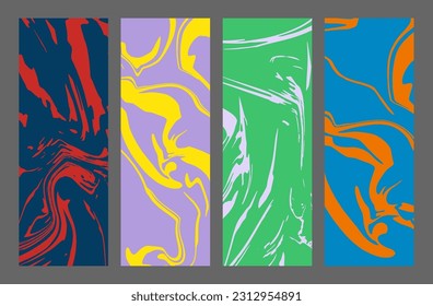 A set of color templates for creative ideas for the design of booklets, posters, covers, posters and prints. Minimalist style of creative design, interiors and decorative solutions.