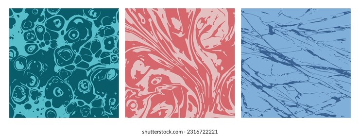 Un conjunto de plantillas de color para ideas creativas para el diseño de folletos, carteles, portadas, carteles e impresiones. Estilo minimalista de diseño creativo, interiores y soluciones decorativas.