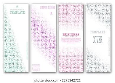 A set of color templates for the design of banners, posters and posters. Layout of the book cover, brochures, booklets and catalogs. An idea for creative design