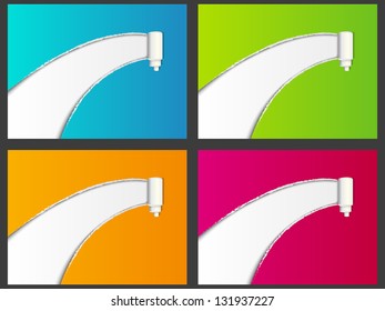 Set of color torn paper backgrounds
