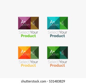 Conjunto de cuadros translúcidos de color plantillas de fondo abstractas o infografías con un lugar para el contenido
