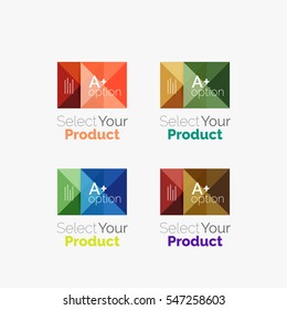 Conjunto de cuadros translúcidos de color plantillas de fondo abstractas o infografías con un lugar para el contenido