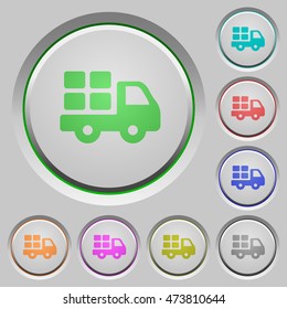 Set of color transport sunk push buttons.