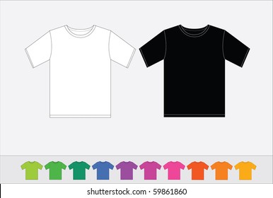 Set of color t-shirts