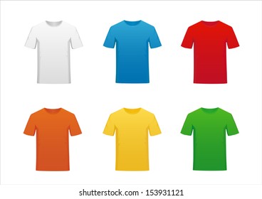 Blank Colored Tshirt Template Stock Vector (Royalty Free) 656722774