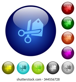 Set of color unpack glass web buttons. Arranged layer structure.