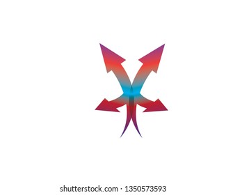 Set of color vector arrows 3d - Vector
