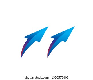 Set of color vector arrows 3d - Vector
