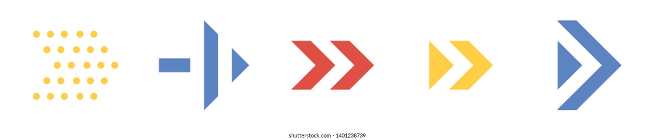 Set of color vector arrows. Arrow icon. Arrow vector icon. Arrow. Arrows vector collection