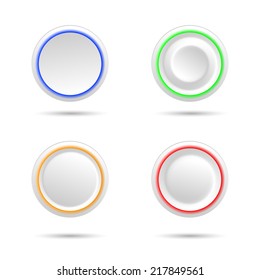 Set of color vector buttons