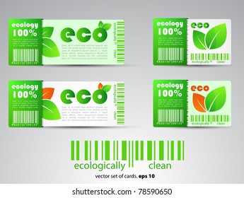 Set of color vector eco tickets