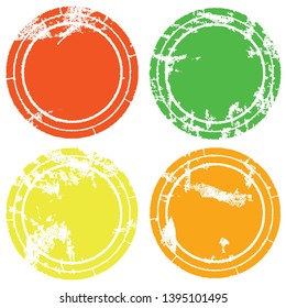 Set of color vector grunge stamps