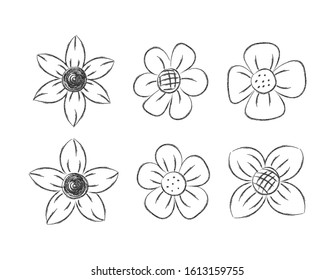 Set of color Vector pencil drawing in the style of doodles for greeting cards, posters, stickers, and seasonal design. Isolated on a white background.