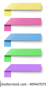 Set of color vector sticker banners. Colorful image. Isolated on white background.