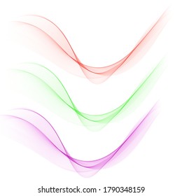 set of color wave. colorful layout for presentation or advertising