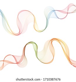 conjunto de ondas de color. Fondo del vector abstracto.