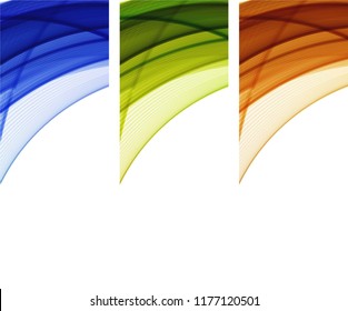 Set of color wavy backgrounds
