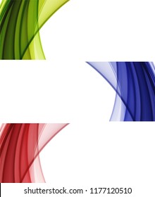 Set of color wavy backgrounds