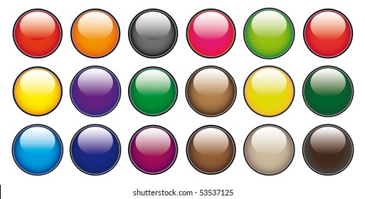 Set of color web buttons.