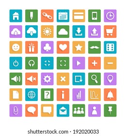 Set of color web icons 