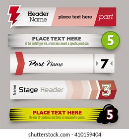 Set of color web stickers - labels, vector