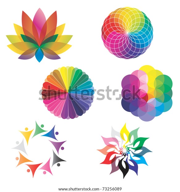 color wheel design flower
