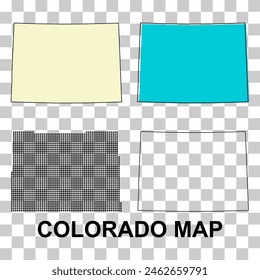 Set of Colorado map, united states of america. Flat concept icon symbol vector illustration .