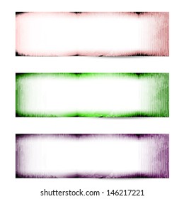 set colored abstract banner