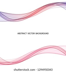set of colored abstract waves