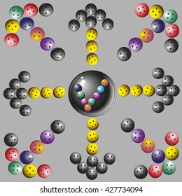 Set of colored arrows of the buttons, vector illustration
Vector set of  color arrows on a gray background for decoration and design