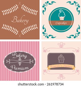a set of colored backgrounds with different label designs