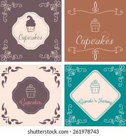 a set of colored backgrounds with different label designs