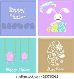 a set of colored backgrounds with easter eggs and different elements