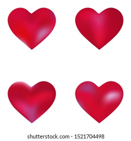 Set of colored backgrounds hearts. Neon fashion style of 90th, 80th. Soft color element. Pink eco fluid template for your poster, presentation, invitation, brochure or cards.