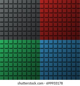 set of colored backgrounds for a site, banner or poster with squares floating in the air and casting a shadow. Vector illustration