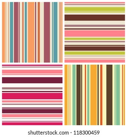 set of colored backgrounds with stripes