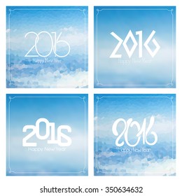 set of colored backgrounds with text for new year celebrations