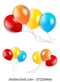 Set of Colored Balloons, Illustration. EPS 10