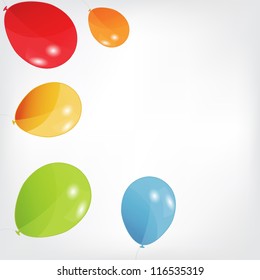 set of colored balloons, vector illustration. EPS 10
