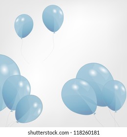 set of colored balloons, vector illustration. EPS 10