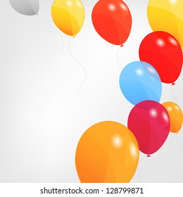 set of colored balloons, vector illustration. EPS 10