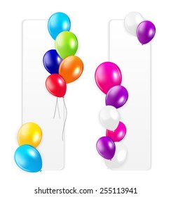 Set of Colored Balloons, Vector Illustration. EPS 10