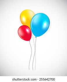 Set of Colored Balloons, Vector Illustration. EPS 10