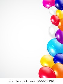 Set of Colored Balloons, Vector Illustration. EPS 10