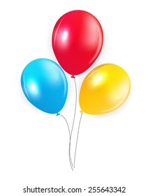 Set of Colored Balloons, Vector Illustration. EPS 10