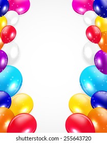 Set of Colored Balloons, Vector Illustration. EPS 10
