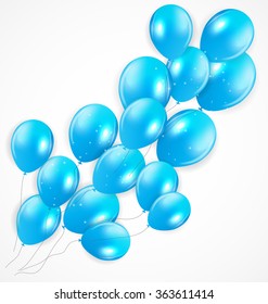 Set of Colored Balloons, Vector Illustration. EPS 10