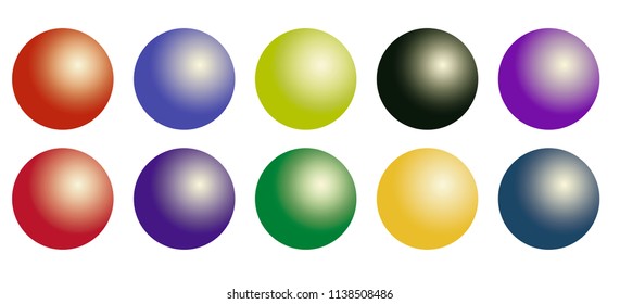 Set of colored balls